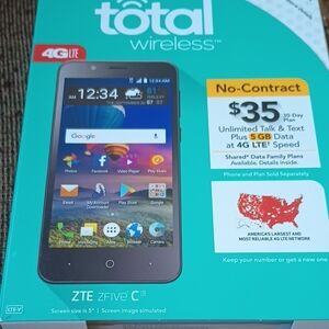 TOTAL WIRELESS 4G LTE ZTE ZFIVE C LTE
